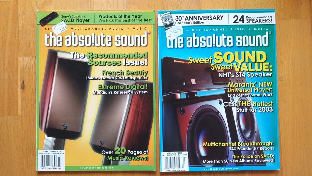 15 edições da revista de audio Absolute Sound