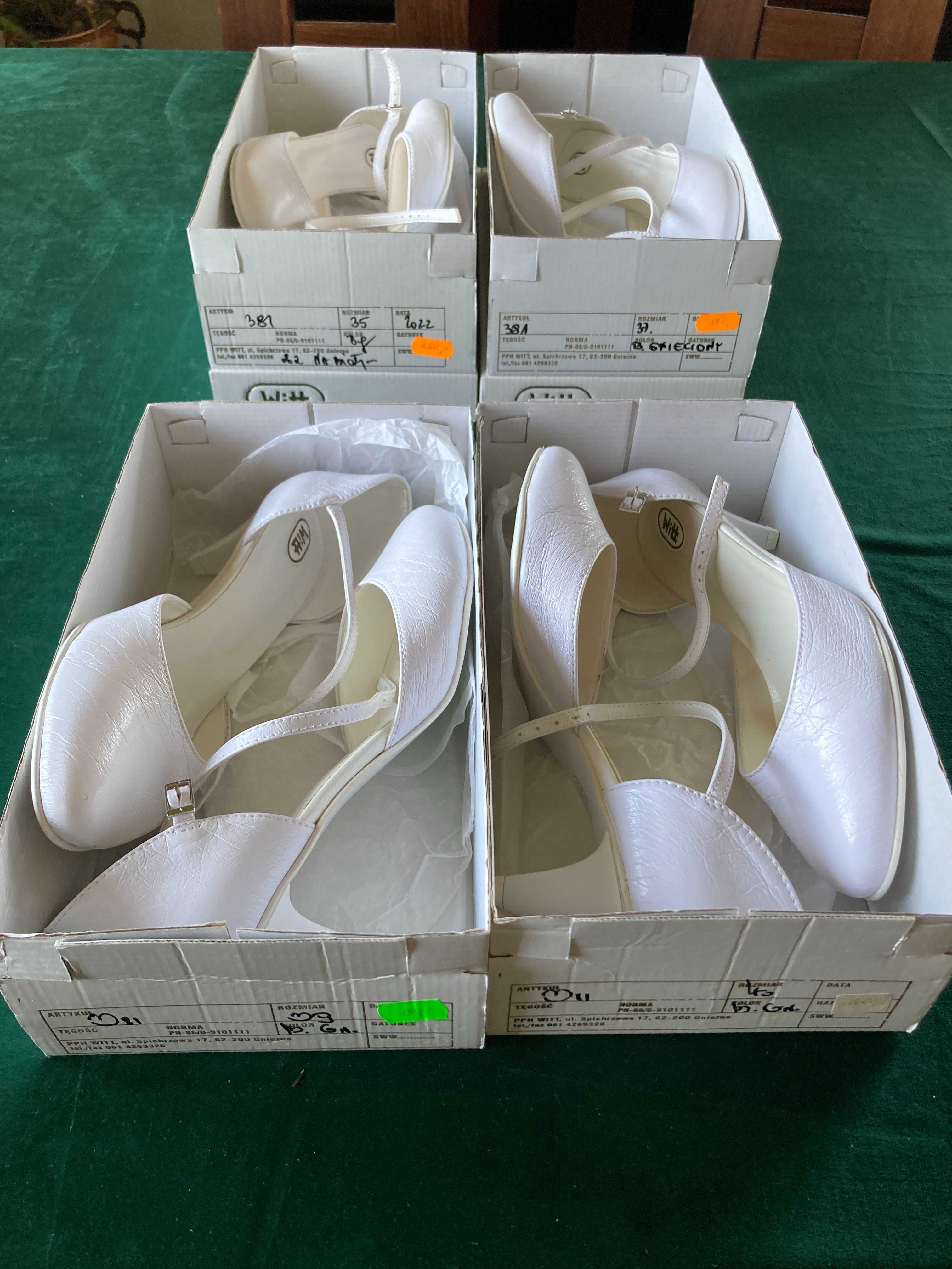 Nowe buty białe, r. 39, 40 wys. 5  wyprzedaż