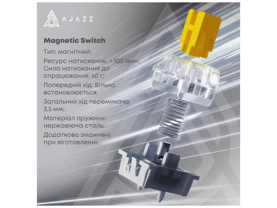 Ігрова клавіатура Магнітні світчі зміна чутливості Ajazz AK820 MAX RGB