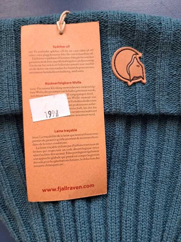 Czapka zimowa fjallraven byron hat 100% WOOL 100% wełna