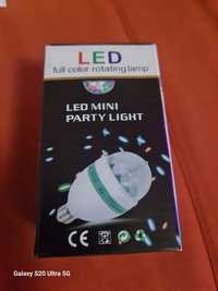 Para Festas, Lâmpada LED Giratória Colorida (8x8x15cm)