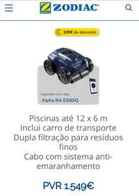 Vendo Robot piscina Zodiac Alpha RA 6300 IQ - como novo