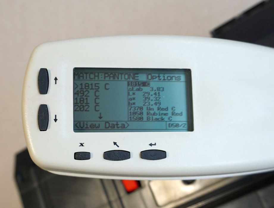 Спектрофотометр X-Rite 530, база Pantone, Lab, ΔE, CMYK ( Денситометр)