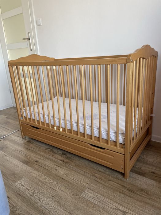 Łóżeczko drewniane dziecięce 125/65