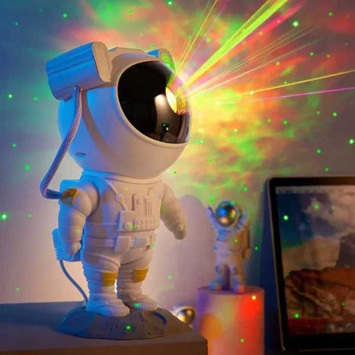 PROJEKTOR GWIAZD NIEBA Led Lampka Nocna Kosmos Astronauta Dla Dzieci