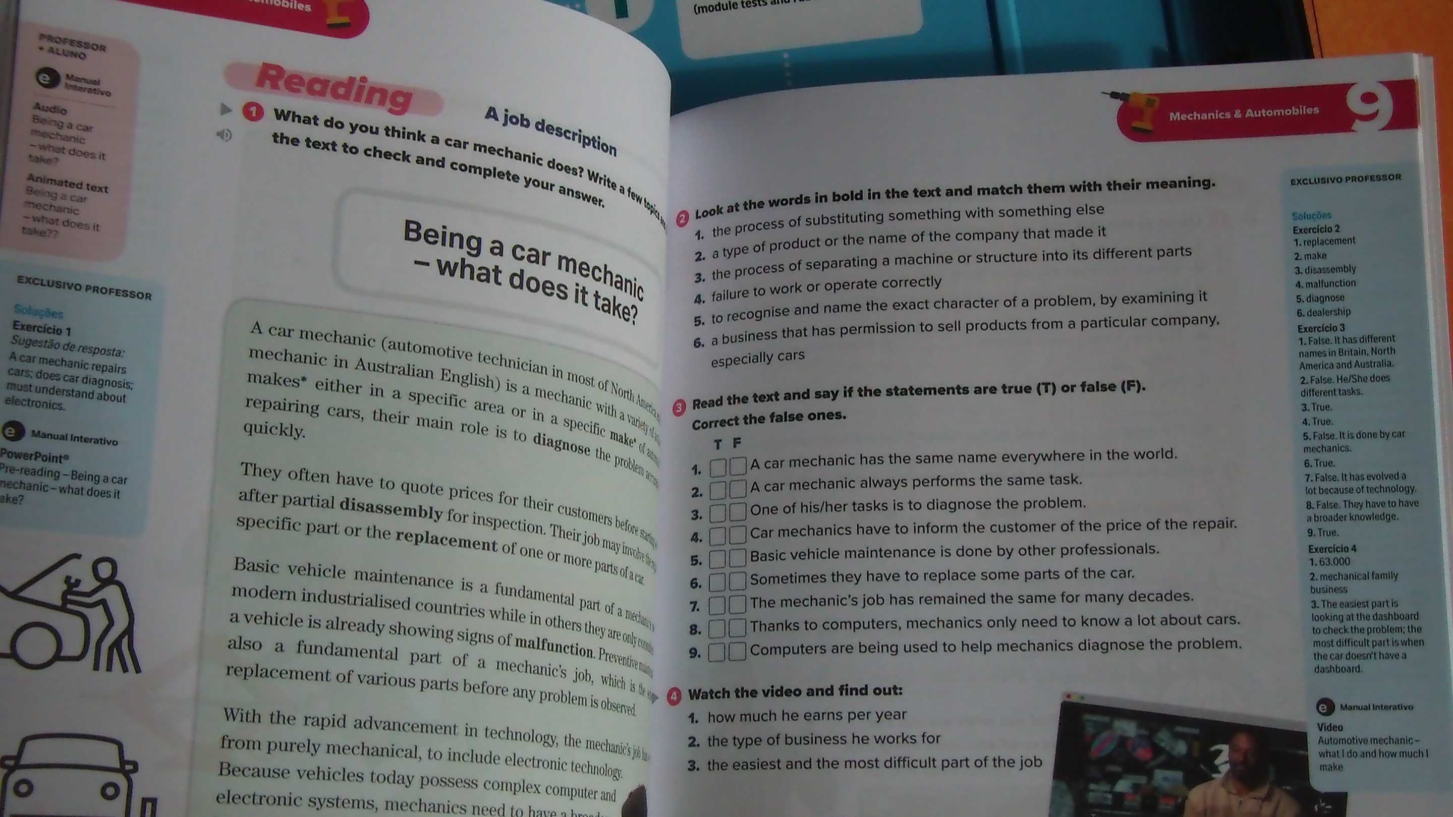 Like a Pro - Inglês -Módulos 1, 2 e 3 (Ano 1)  Dossier do professor