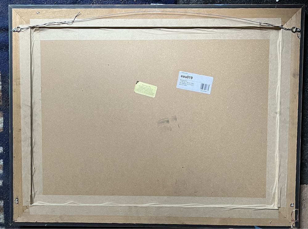 Abstrakcja - wielka grafika Claus Schenke 1970r limitowana 83x62