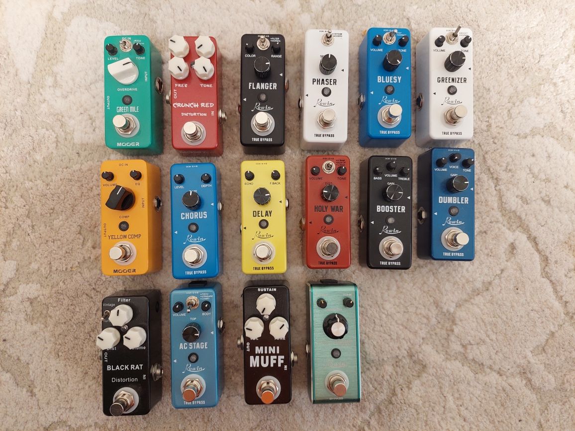Педалборд  boss ds 1x  rowin looper  distortion педаль