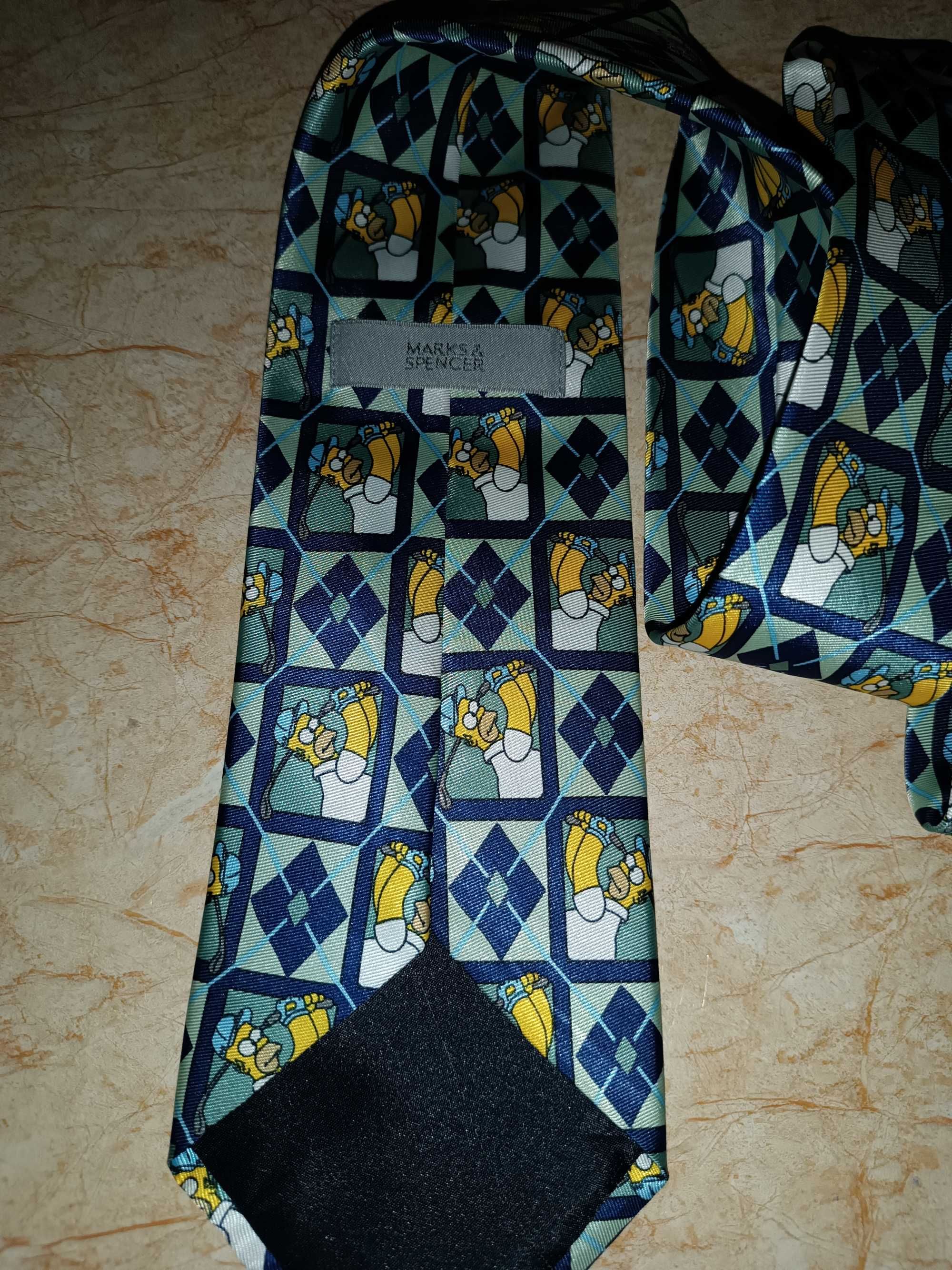 Галстук M&S,галстук с Гомером.Симпсоны.Галстук с презервативами