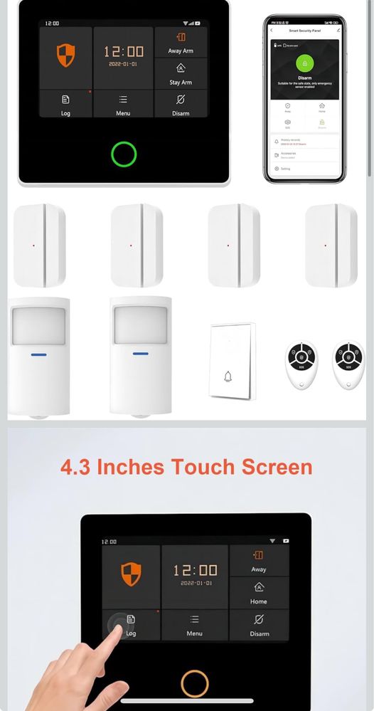 Tuya Smart WiFi 4G Alarm System, 10-częściowy zestaw