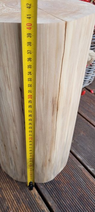 Pieniek z liną z drewna olchowego