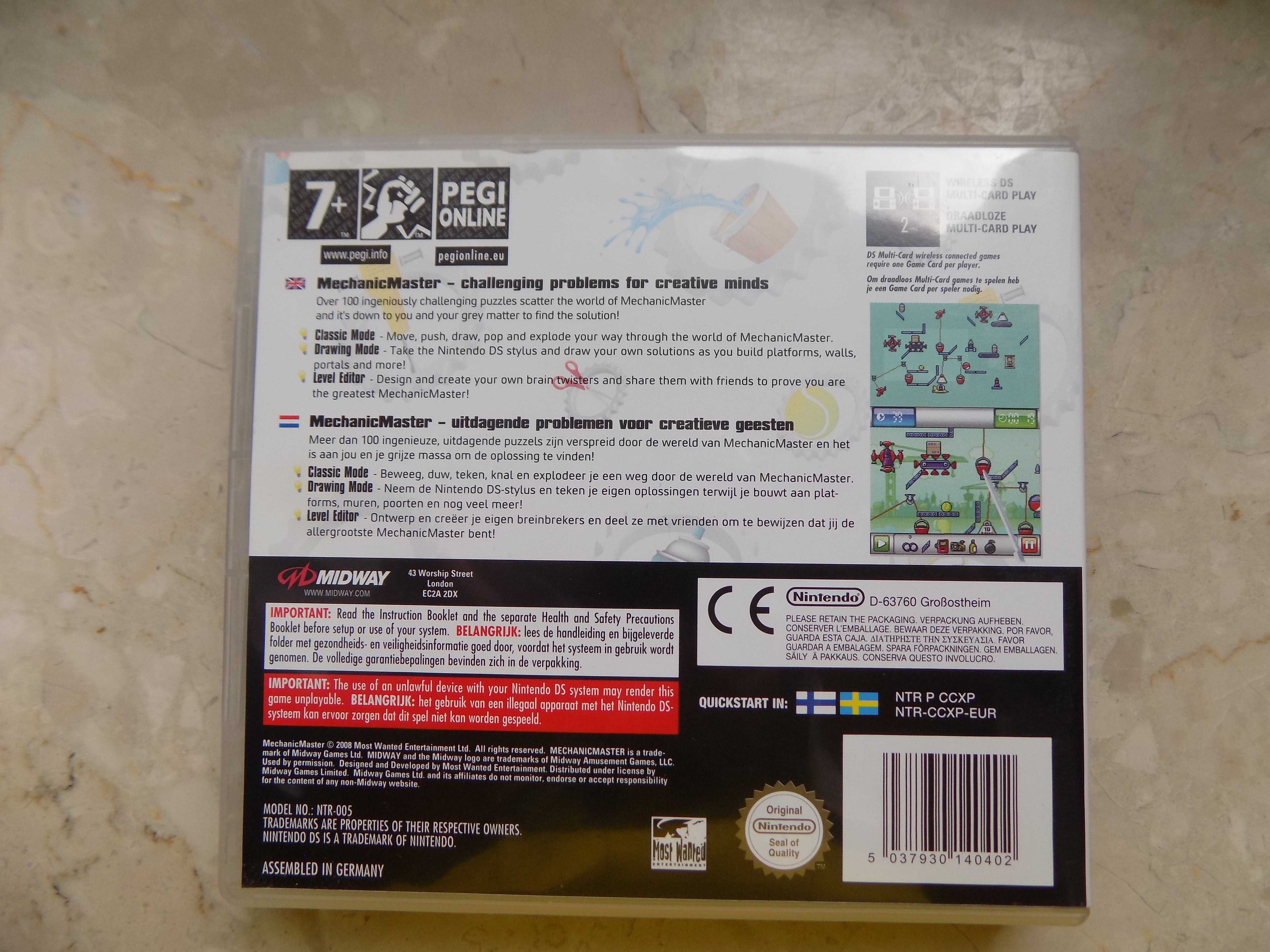 Mechanic Master -100 ciekawych plansz gier na Nintendo DS, DSi, 3DS XL