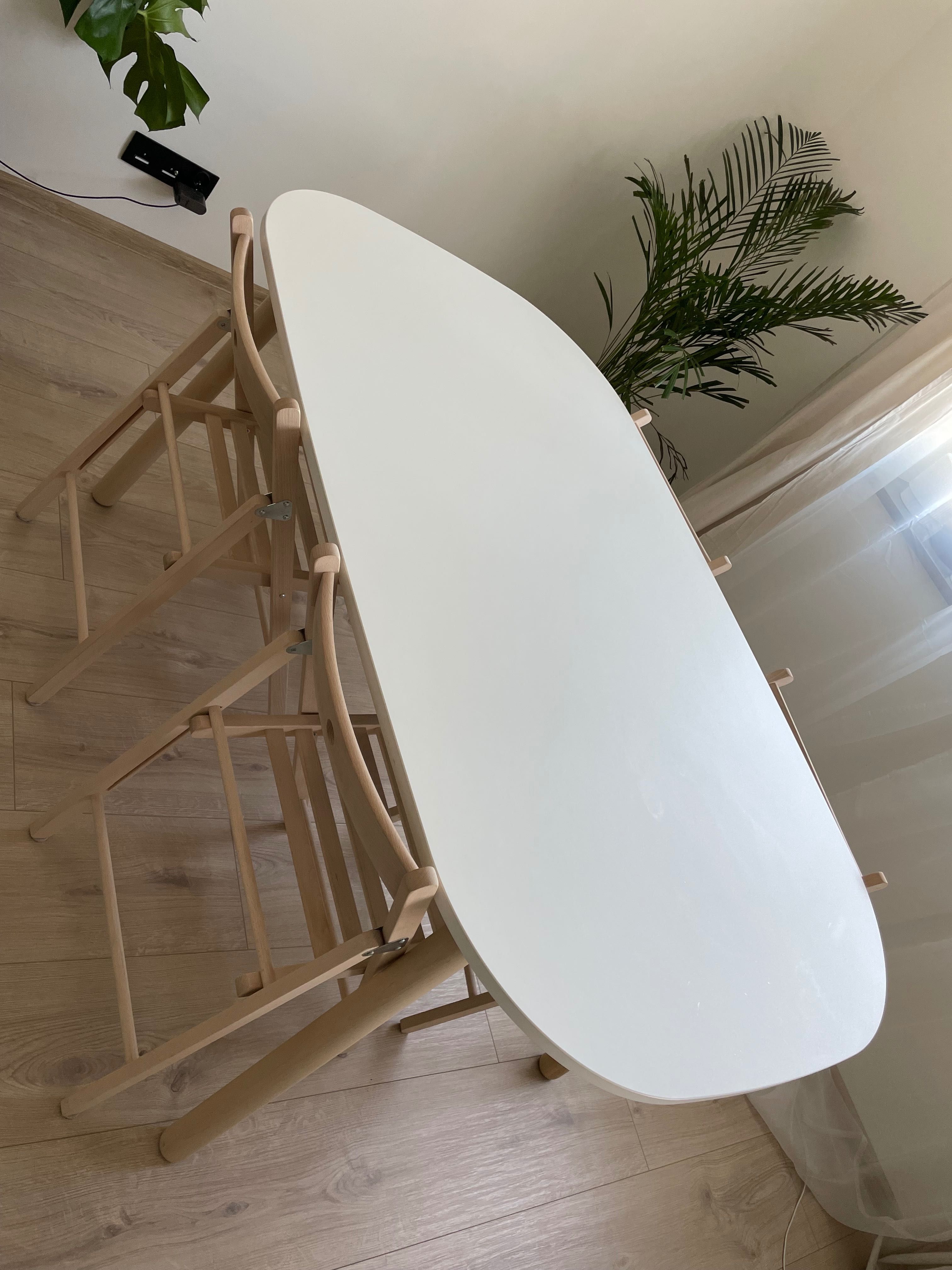 Vedbo stół Ikea, jak nowy, biały, drewno, okazja