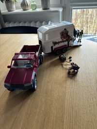 Schleich 42346 Pickup z koniem i przyczepą