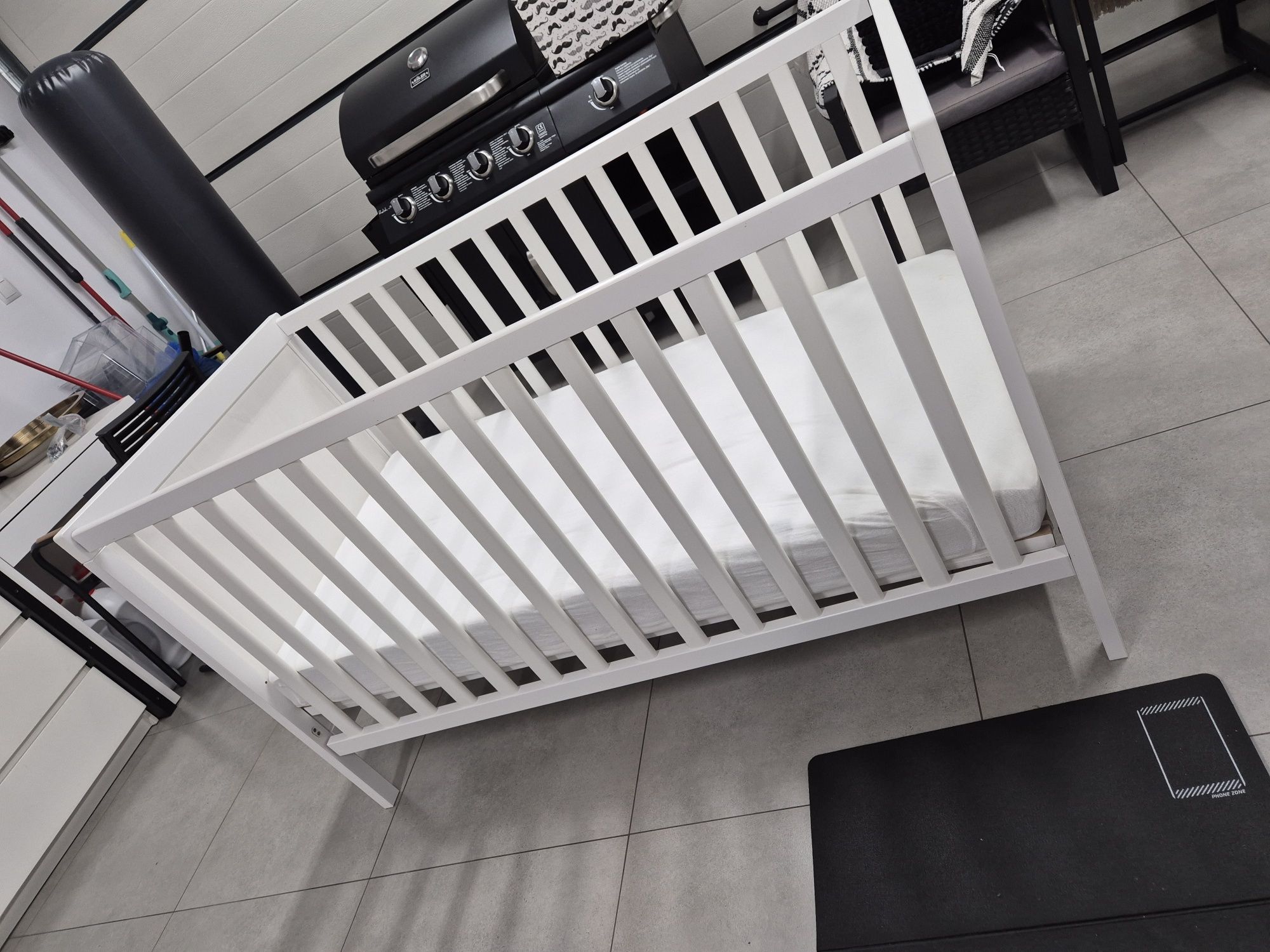 Łóżeczko Dziecięce IKEA SUNDVIK + Materac i Prześcieradło