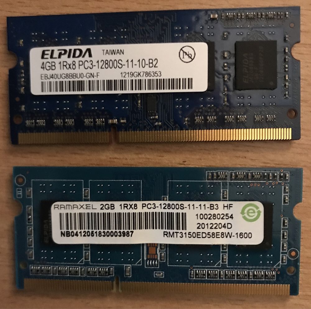 Лот Hynix + Elpida + Ramaxel DDR 3 (4+4+2 Gb)