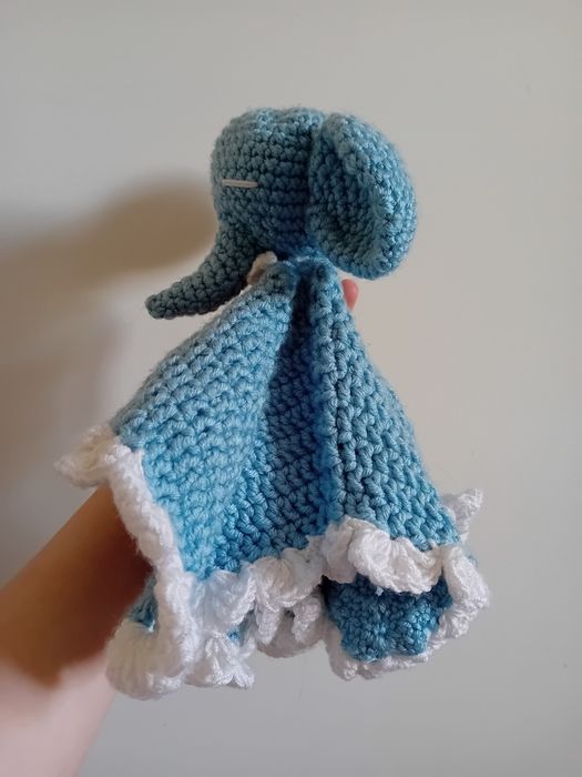 Kocyk przytulanka z głową słonia - handmade