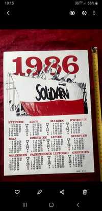 kalendarz Solidarni 1986 rok Solidarność