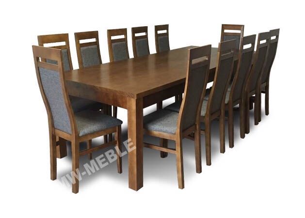 Duży Zestaw MYDEŁKO Stół Rozkładany + 12 Krzeseł W Super Cenie! HIT