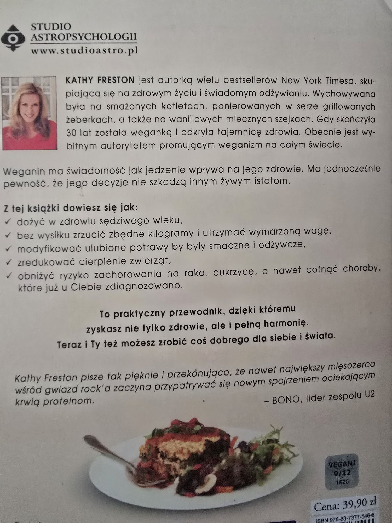 Zestaw książek Weganizm Kathy Freston i Wegańska Bogini w kuchni