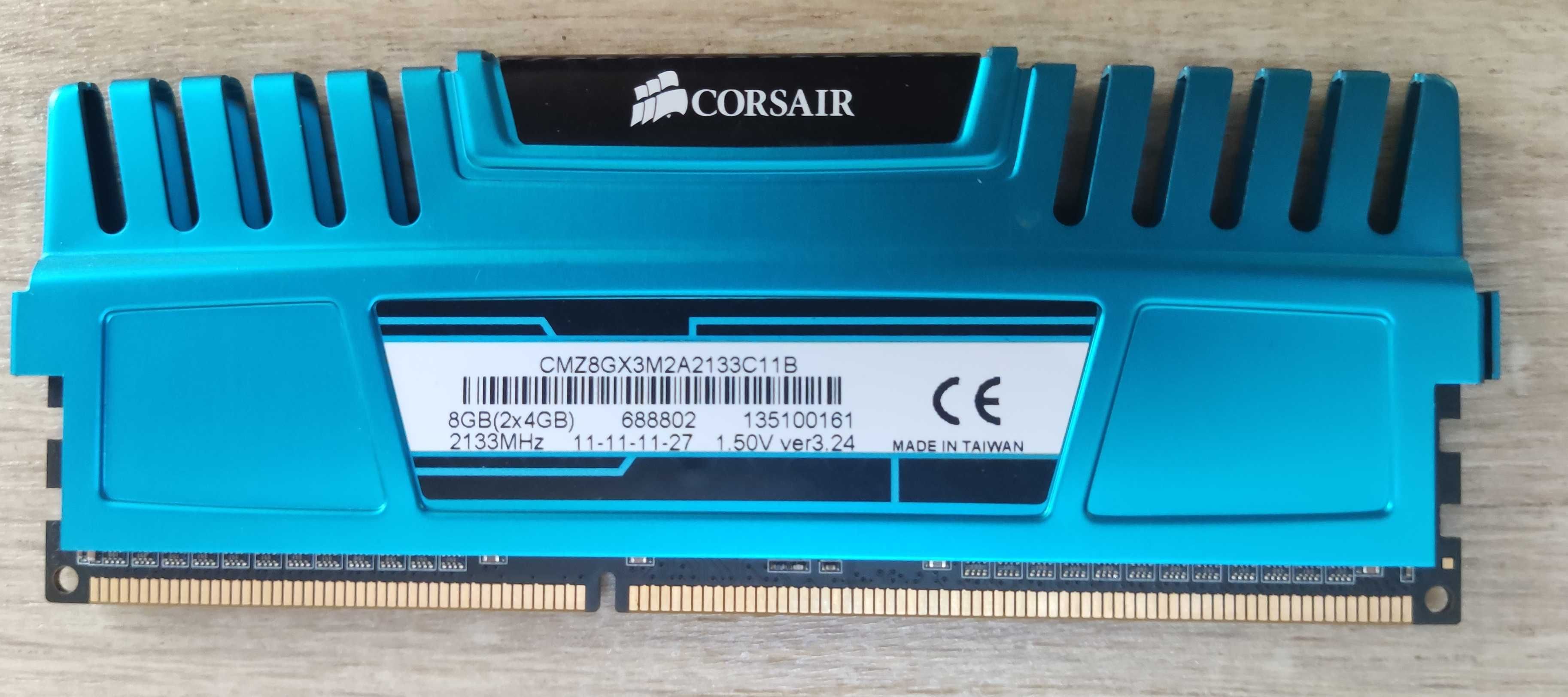 Pamięć RAM DDR3 Corsair 4GB 2133MHz Vengeance Blue XMP CL11