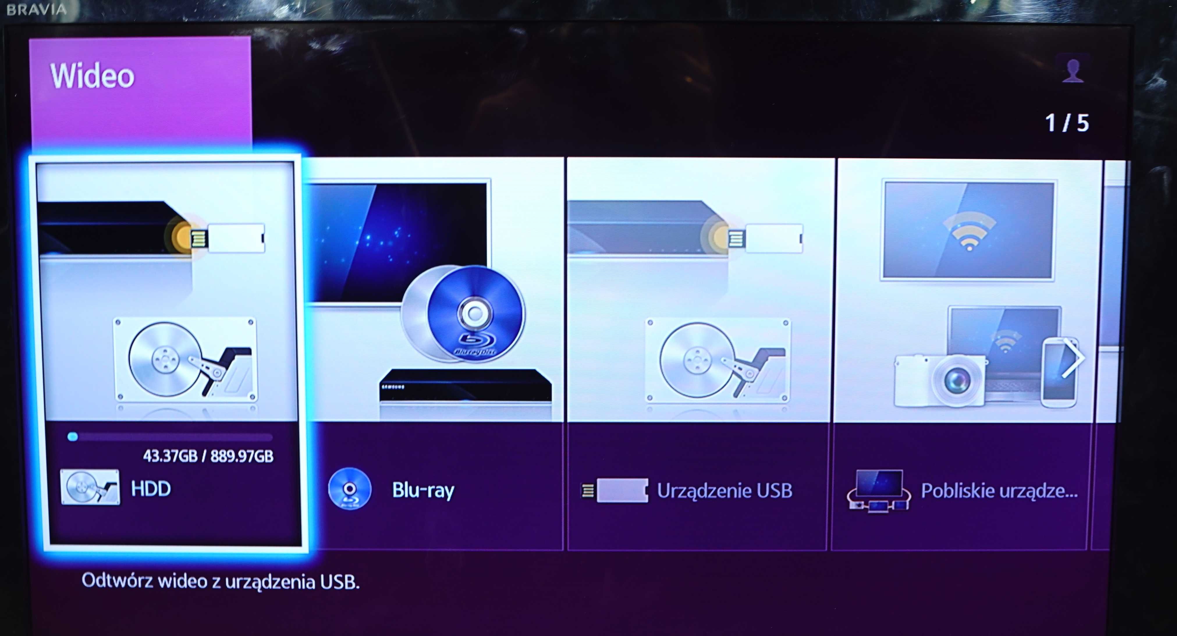 Blu-Ray SAMSUNG BD-F8900 HDD 1TB dekoder karta CI+ Menu PL