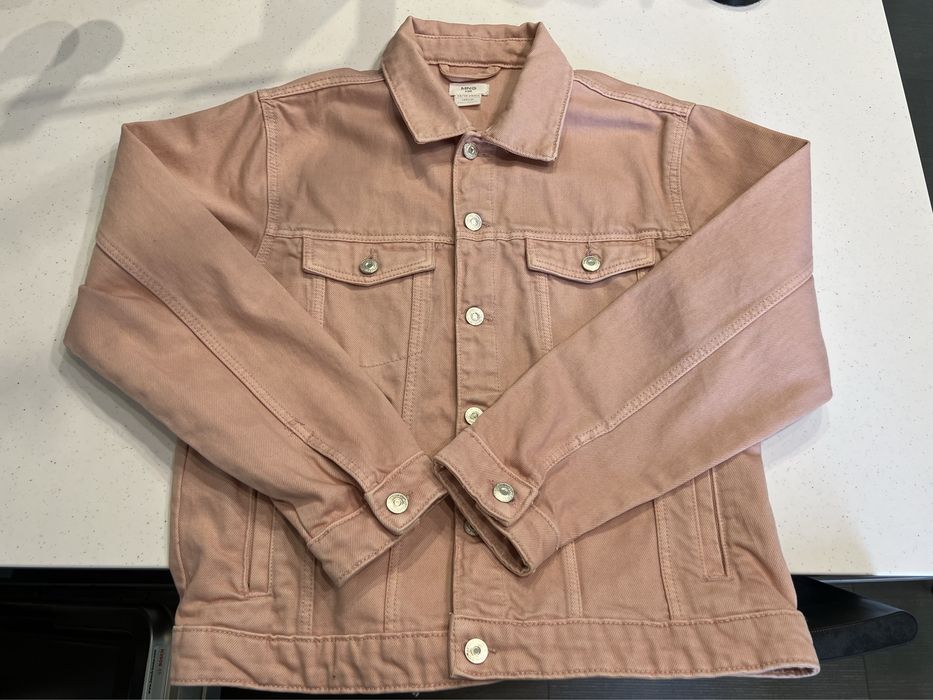 Джинсовая пудровая куртка Mango р. XS 164