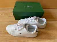 Buty damskie  Sneakersy LACOSTE białe skóra naturalna r. 37