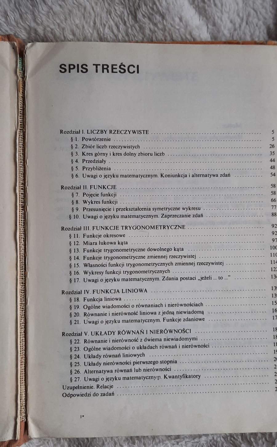 Książka "Algebra" matematyka funkcje równania nierówności liczby