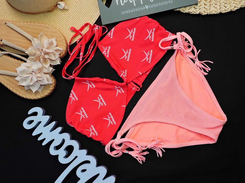 Sansibar Censored Strój kąpielowy borakt frędzle logo M