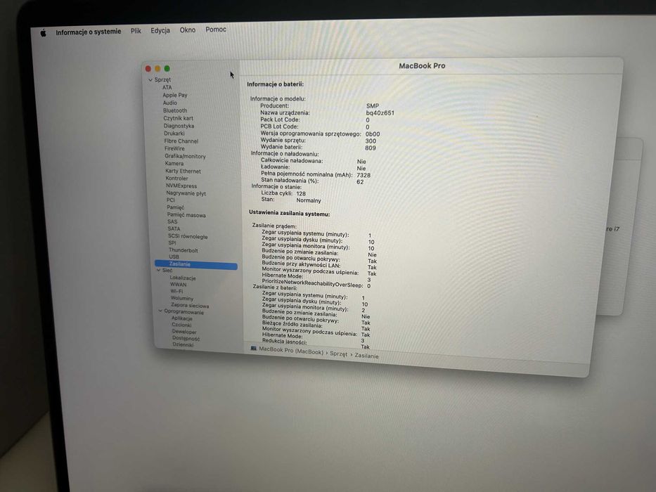 Apple MacBook Pro 16 A2141  9gen. Ram 16GB  Dysk 512GB SSD IDEALNY