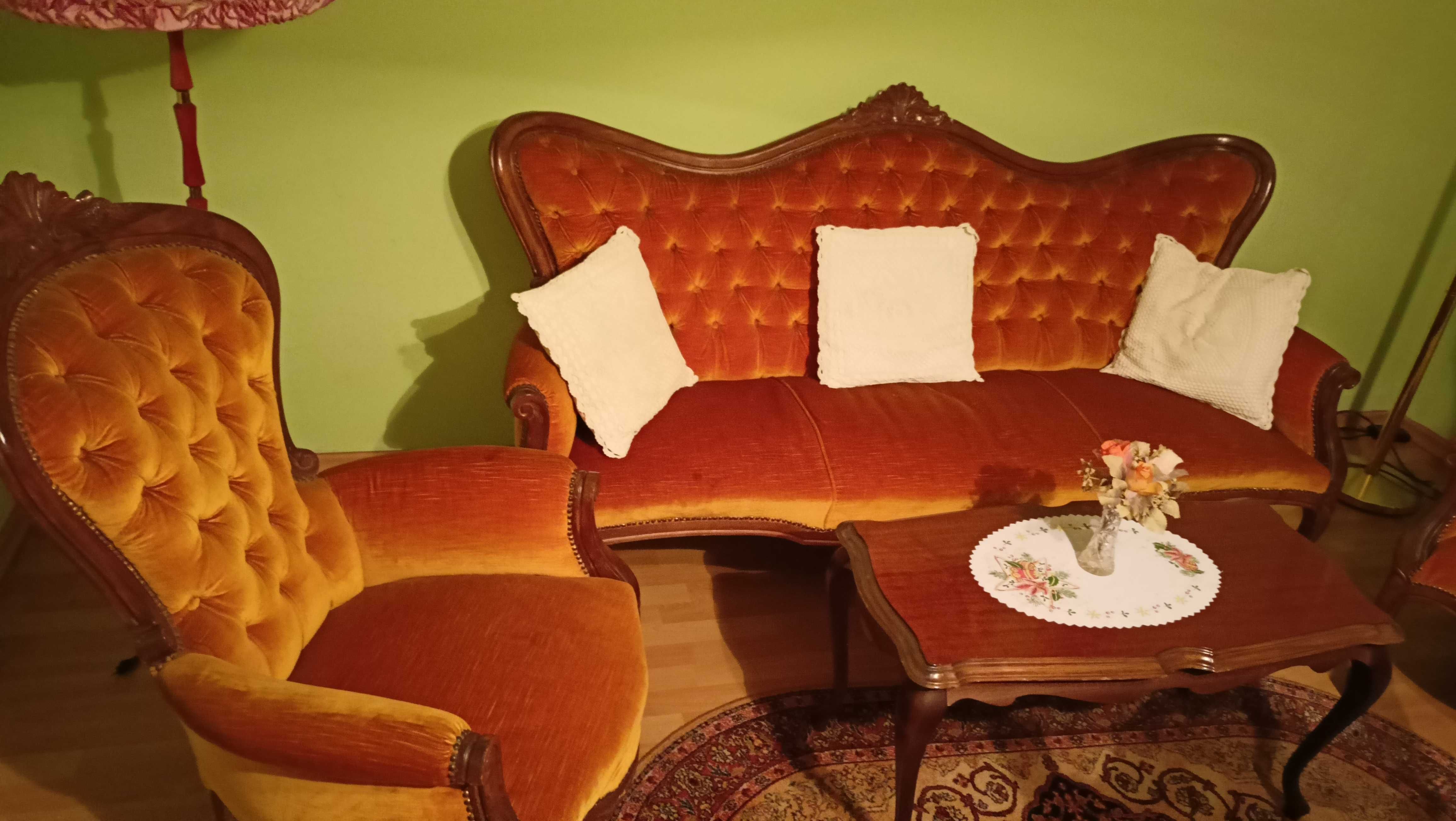 Sofa kanapa fotele włoskie polowa XX wieku