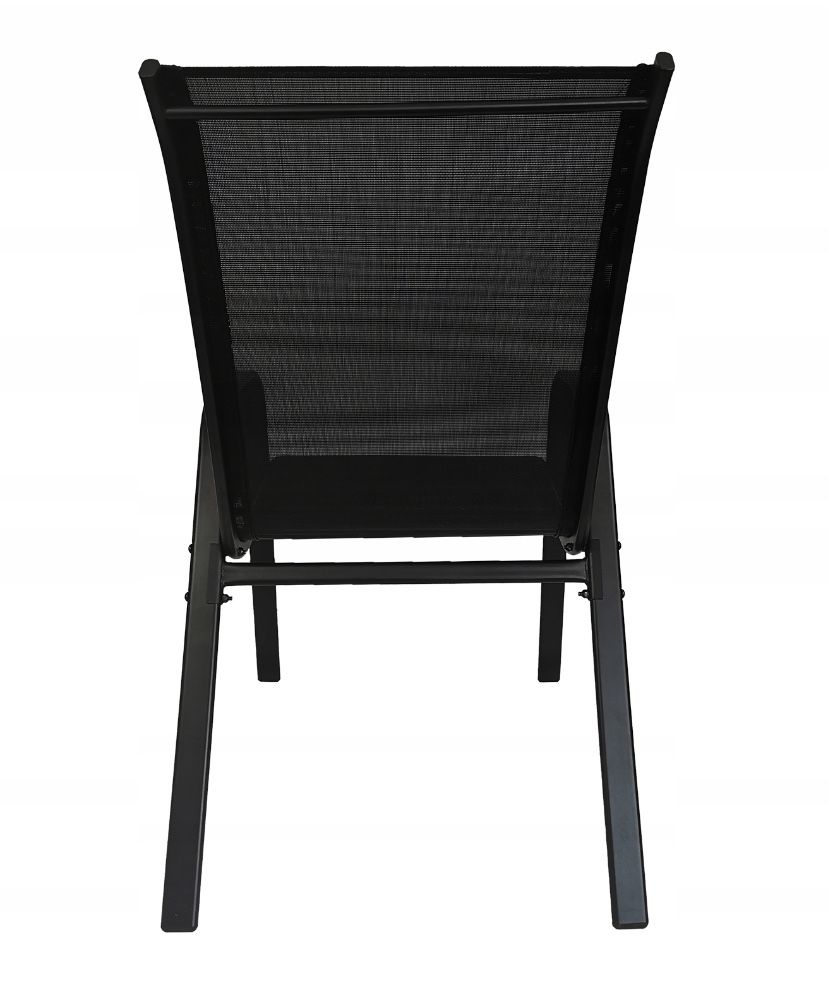 Krzesło krzesła ogrodowe mocne czarne 4 SZT