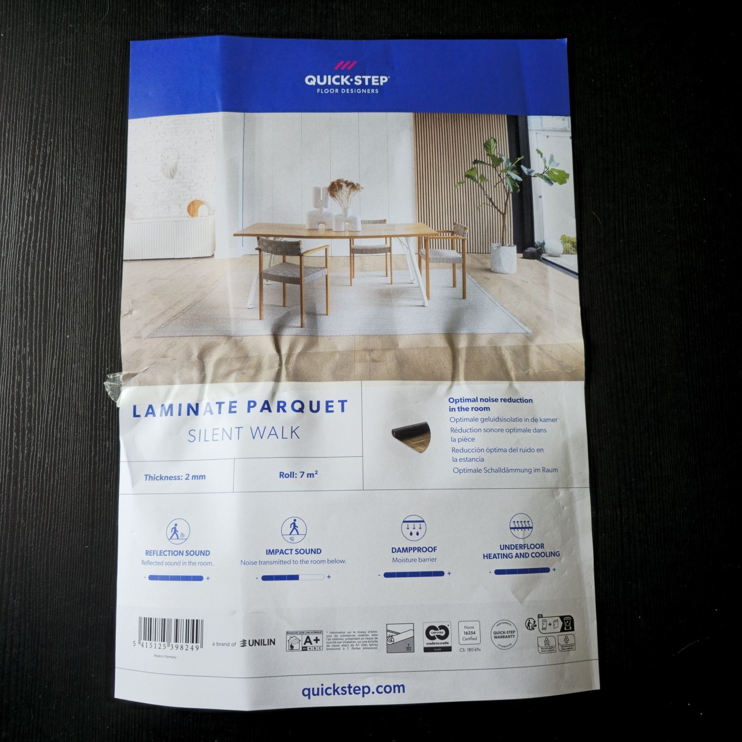 Podkład pod panele laminowane Quick-Step Silent Walk 2mm