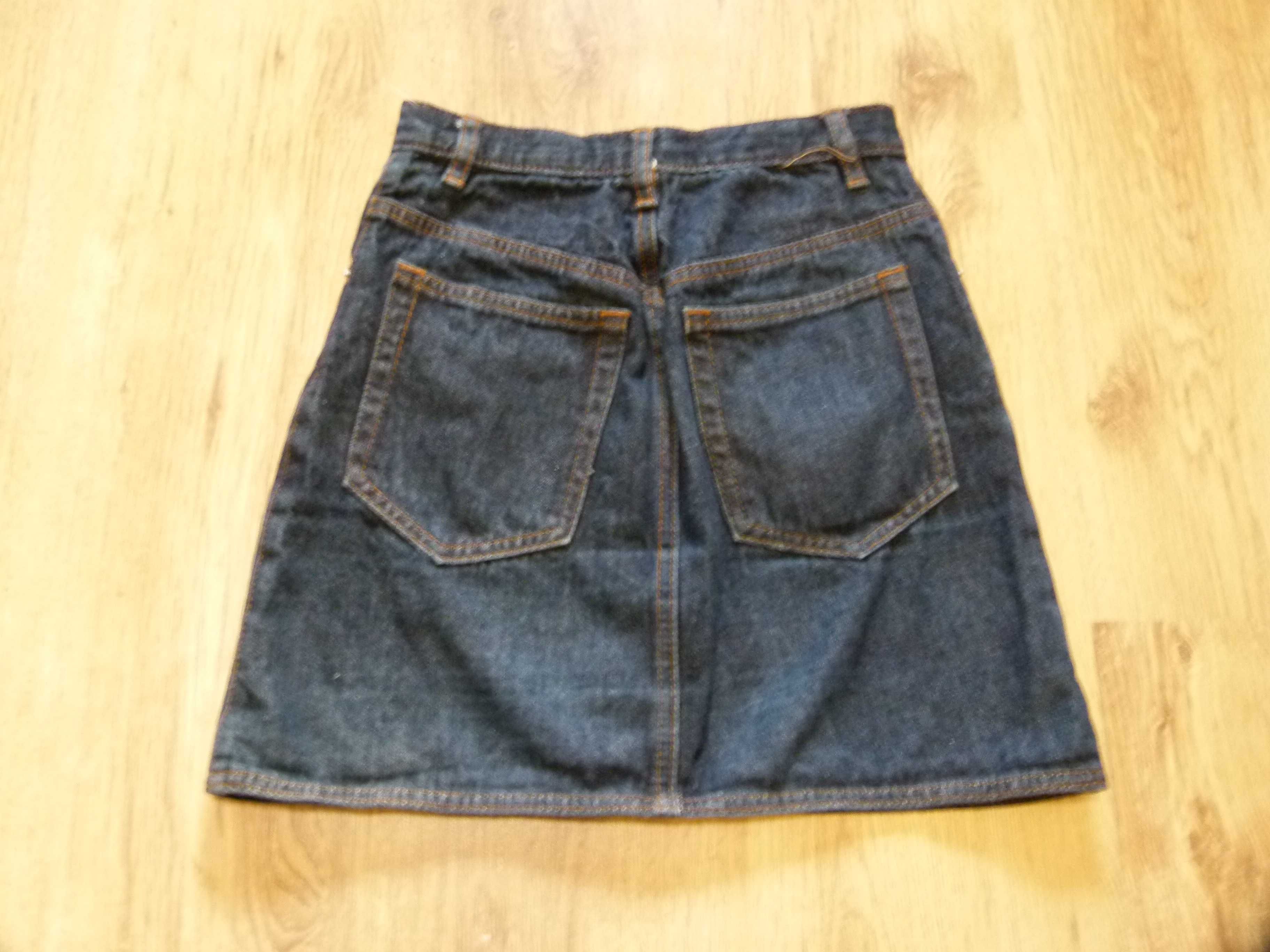 Asos spódnica jeans ozdobne guziki rozm 34 XS