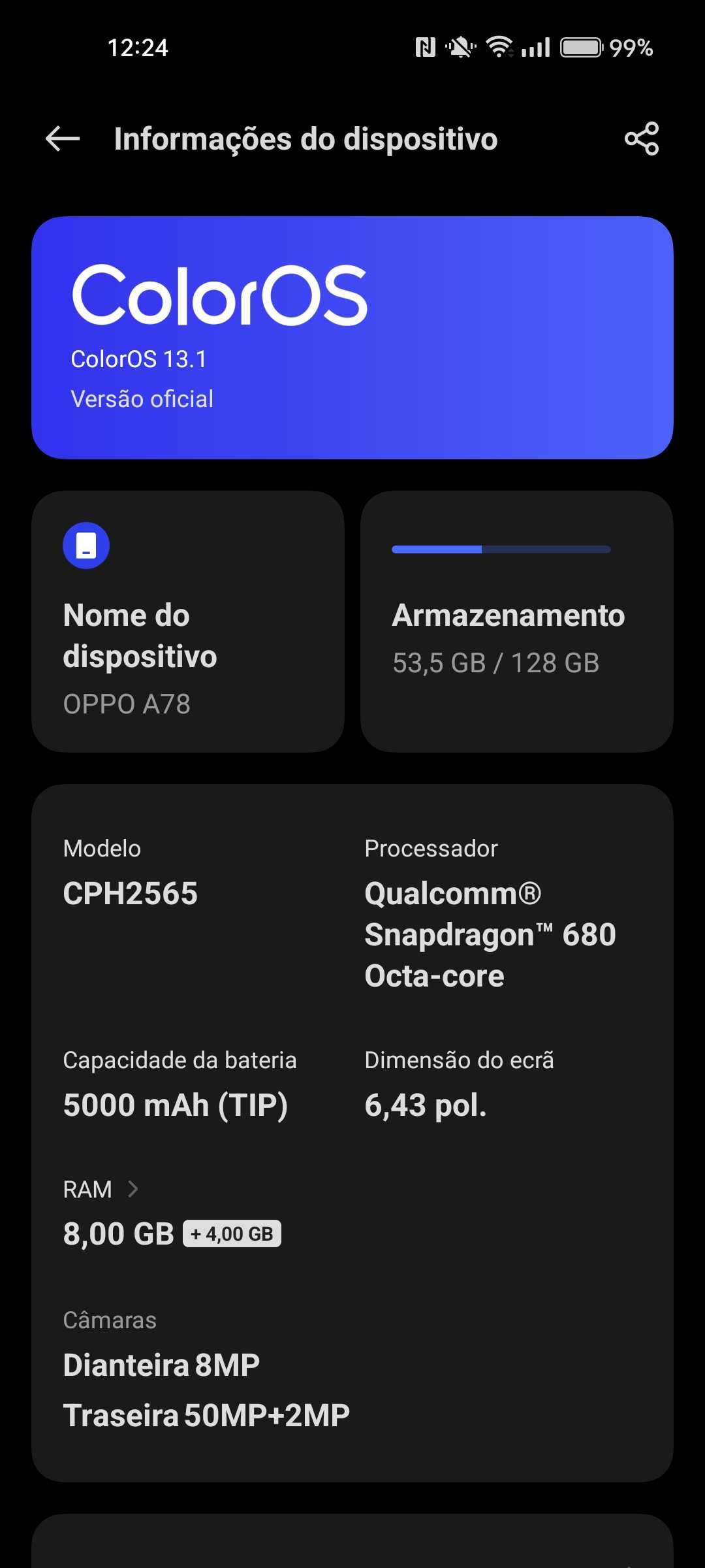 OPPO A78 8GB 128GB
