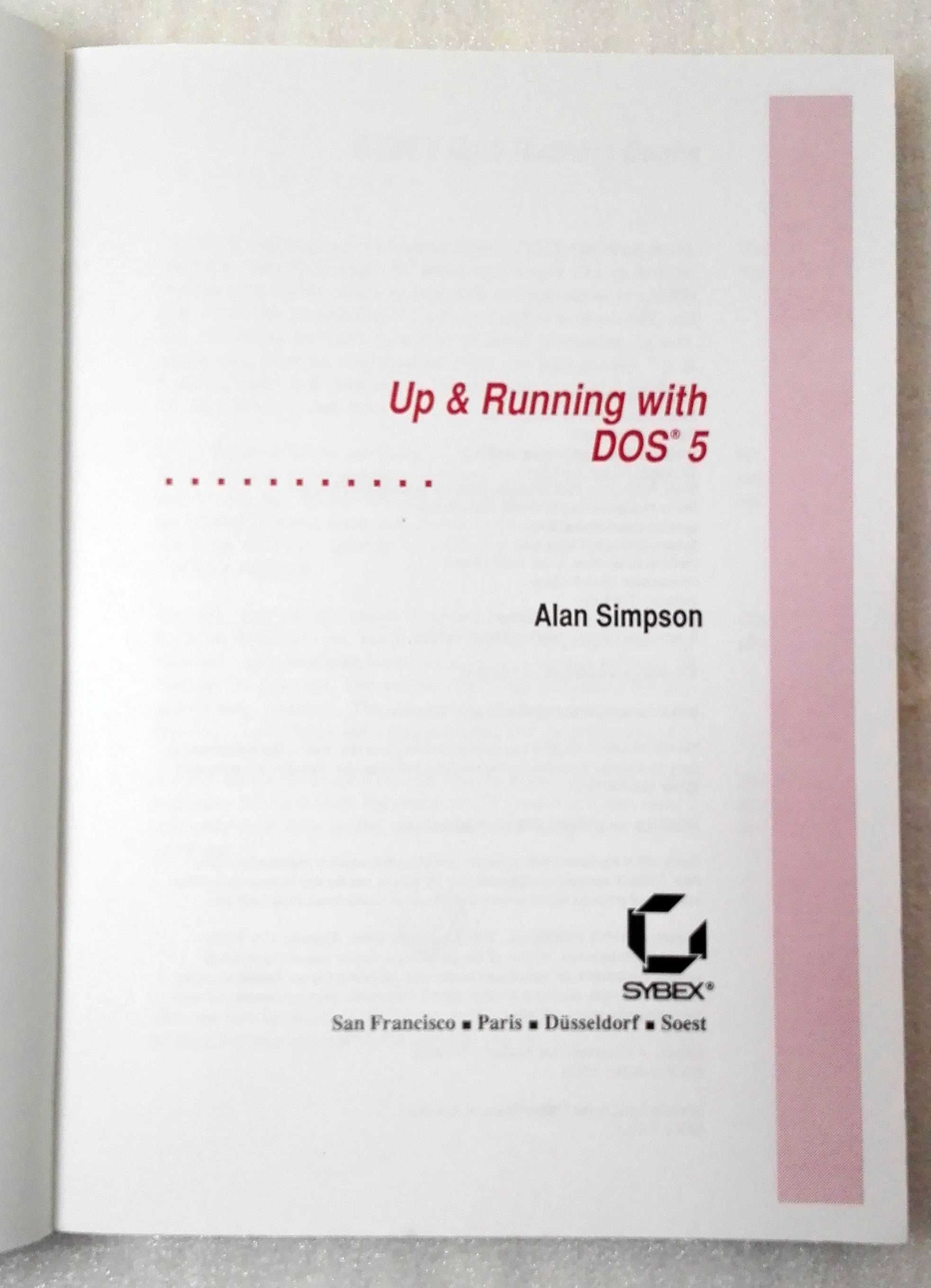 Livro Up & Running with DOS 5