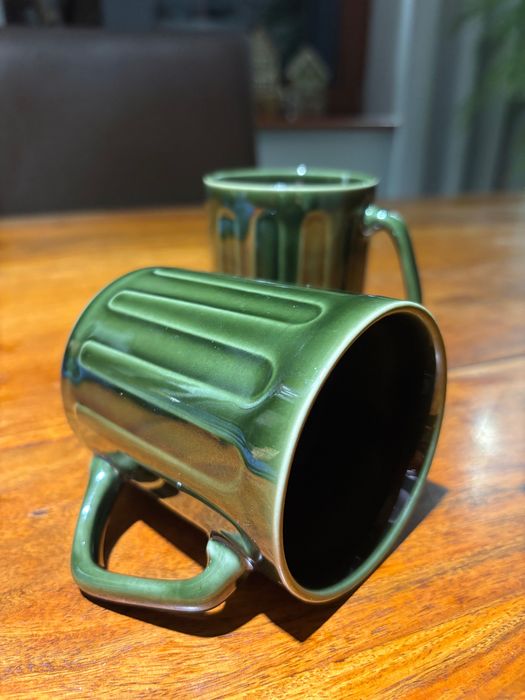 Kubek porcelit Pruszków zielony