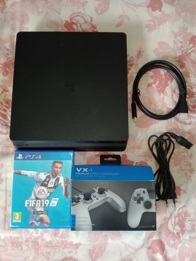 PlayStation 4 + 1 comando + 1 jogo. PS4 consola.