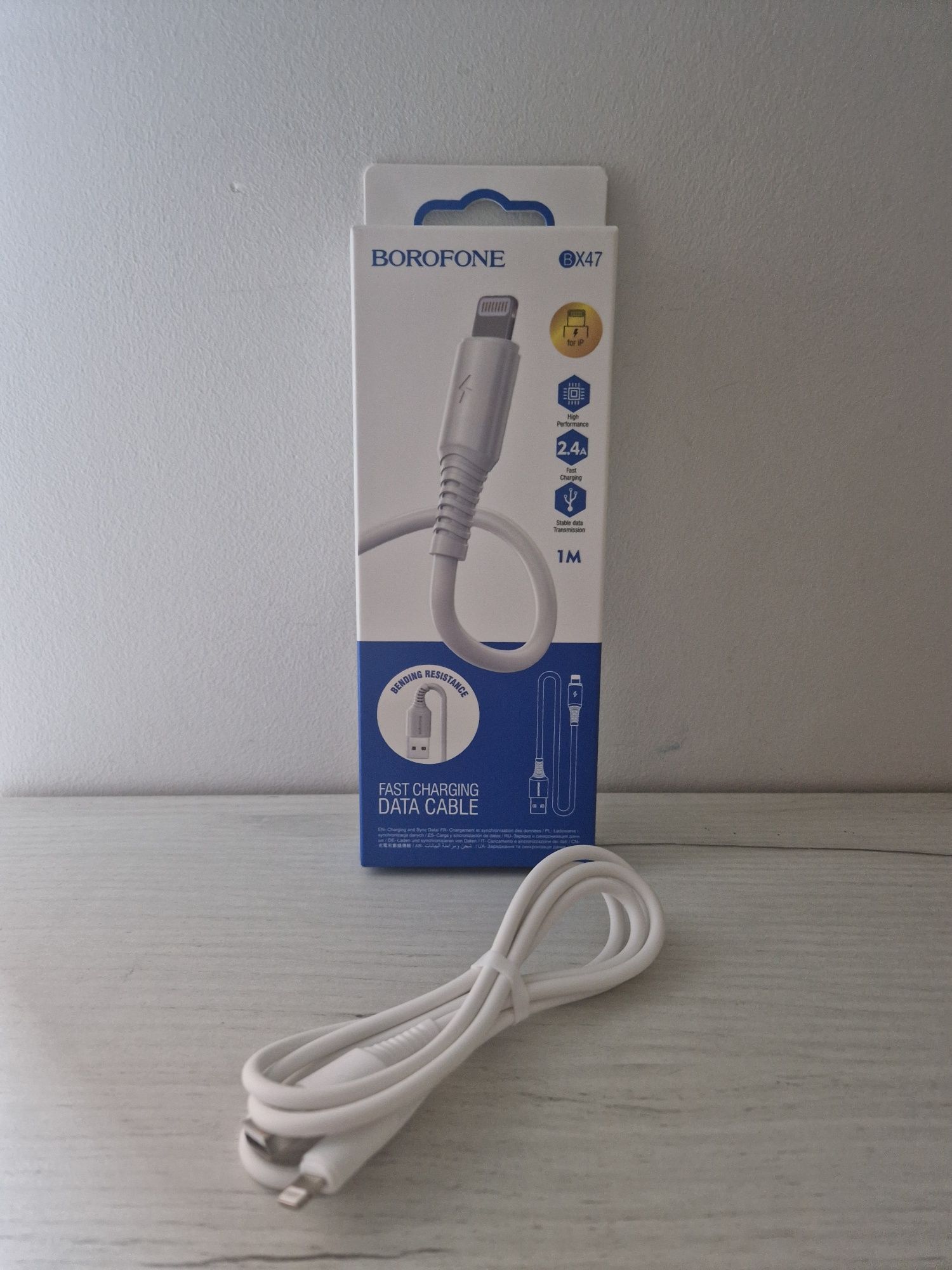 Borofone Kabel BX47 Coolway - USB na Lightning - 2,4A 1 metr biały