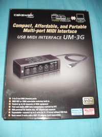 Cakewalk USB MIDI Interface UM-3G + Cabos MIDI