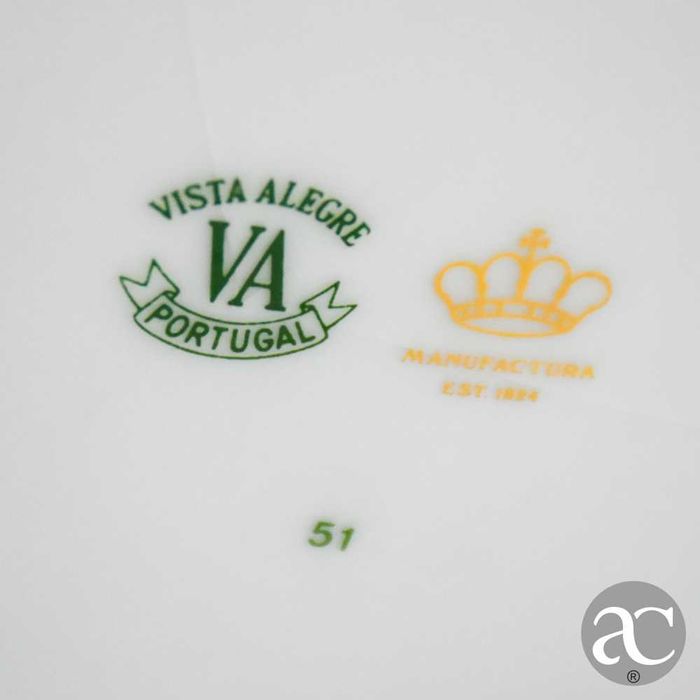 Cachepot hexagonal com base, porcelana Vista Alegre, Decoração Imari