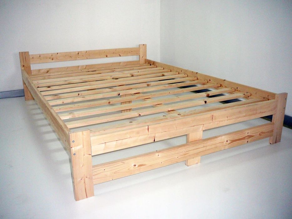 Łóżko Drewniane Małżeńskie Sosnowe Tapczan Hotelowe Pracownicze WYSYŁK