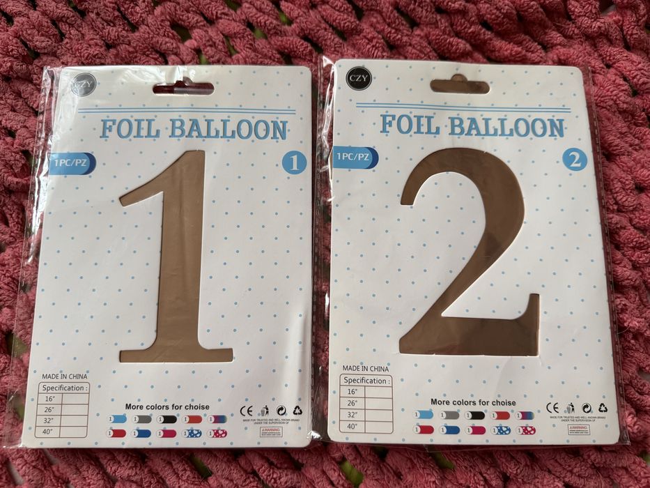 Шары Цифры «1» и «2» + подарок
