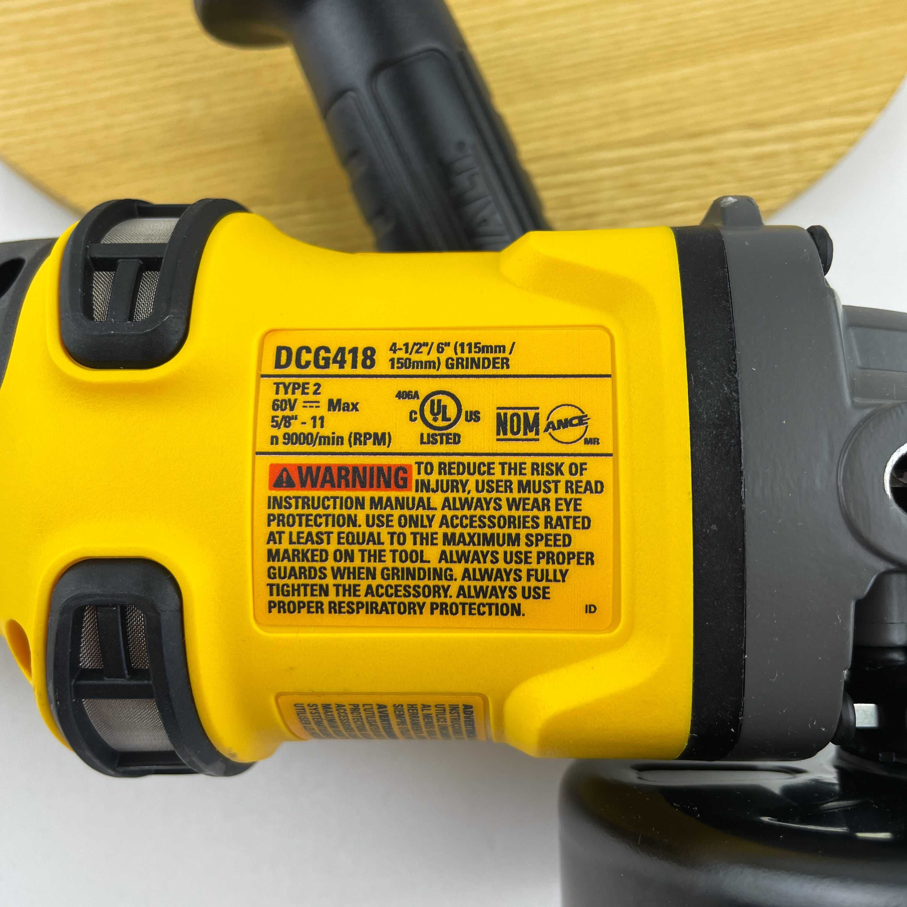 Безщіткова болгарка 115-150 мм DEWALT DCG418B FLEXVOLT 54/60V