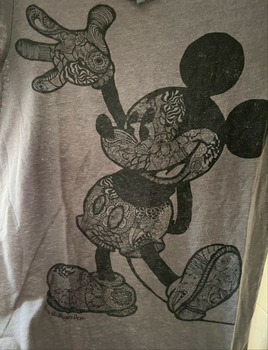 Tshirt Tommy Denim L cinzenta com Mickey a preto