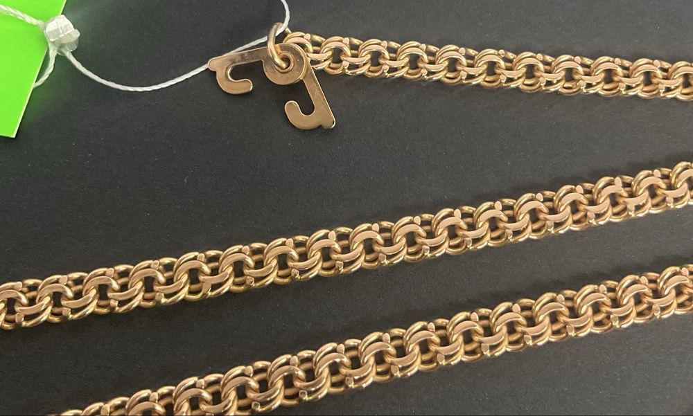 #цепь#золото585#вес 41,85#длина 61 см# бисмарк# комплект#браслет#