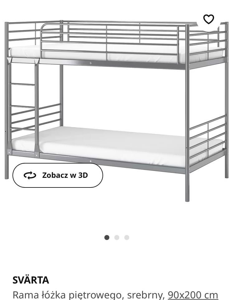 Łóżko piętrowe Svarta IKEA sprzedam
