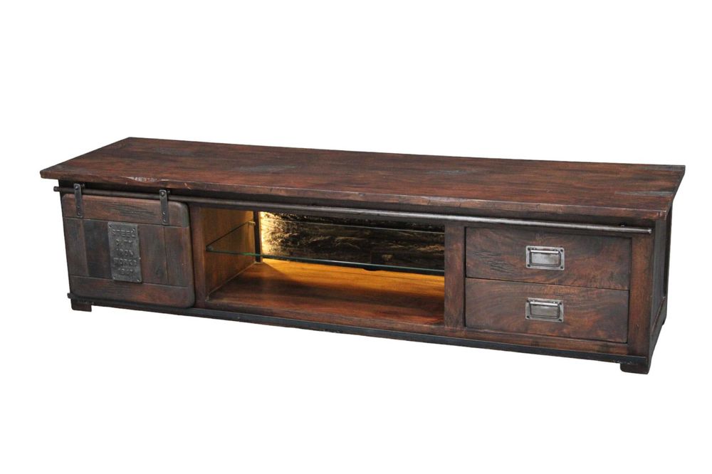 SZAFKA RTV Drewniana podświetlana Mango 200 cm BGM24.pl B 8571 -30%