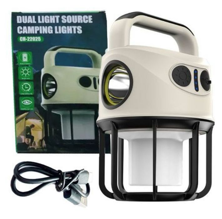 Фонарь аккумуляторный павербанк светильник KT-8869 кемпинговый